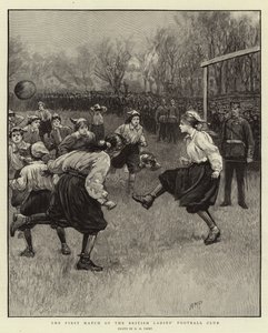 De eerste wedstrijd van de British Ladies